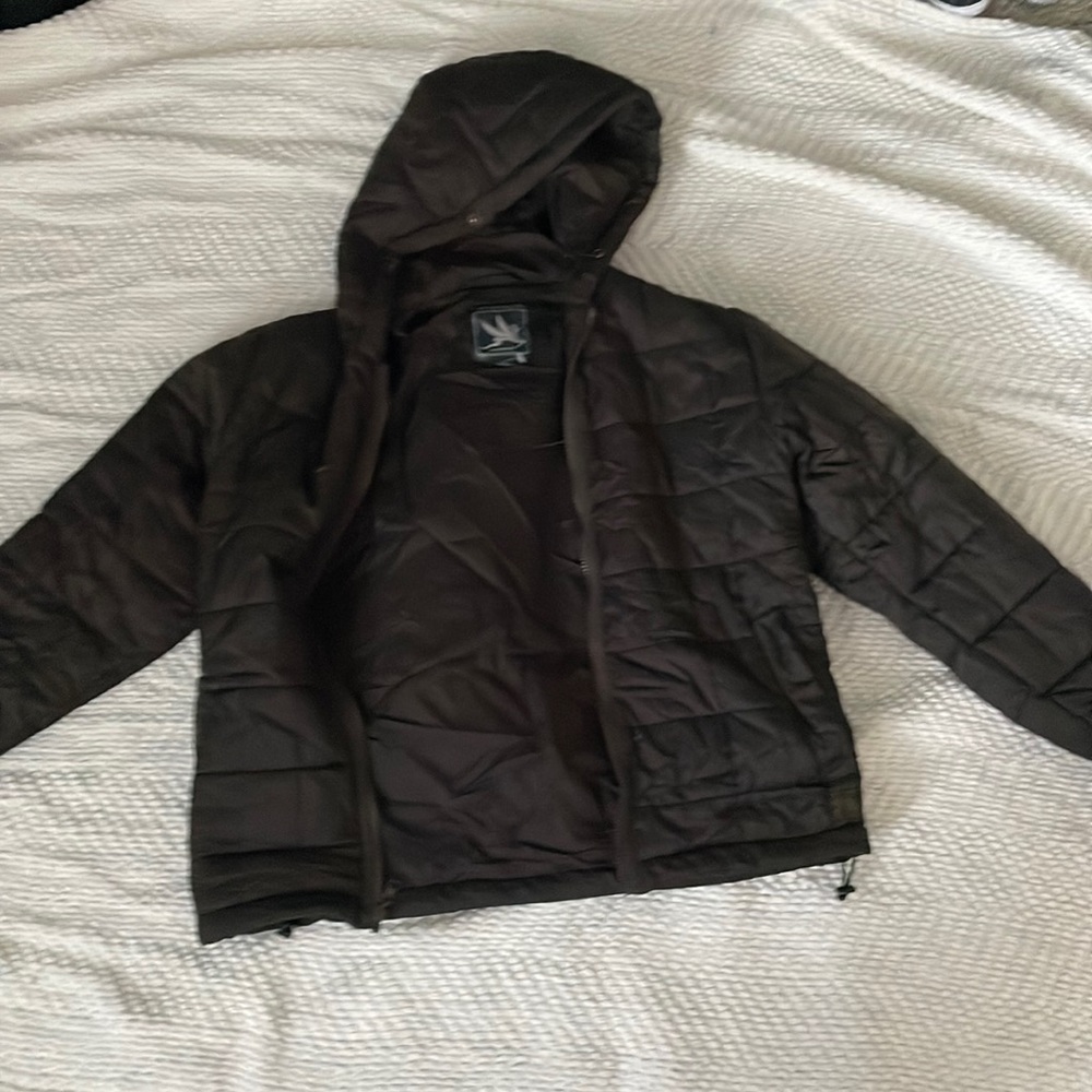 Brown puffer jacket